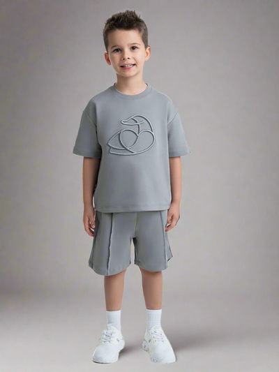 Kids OS Cotton T-Shirt with 3D Embroidery