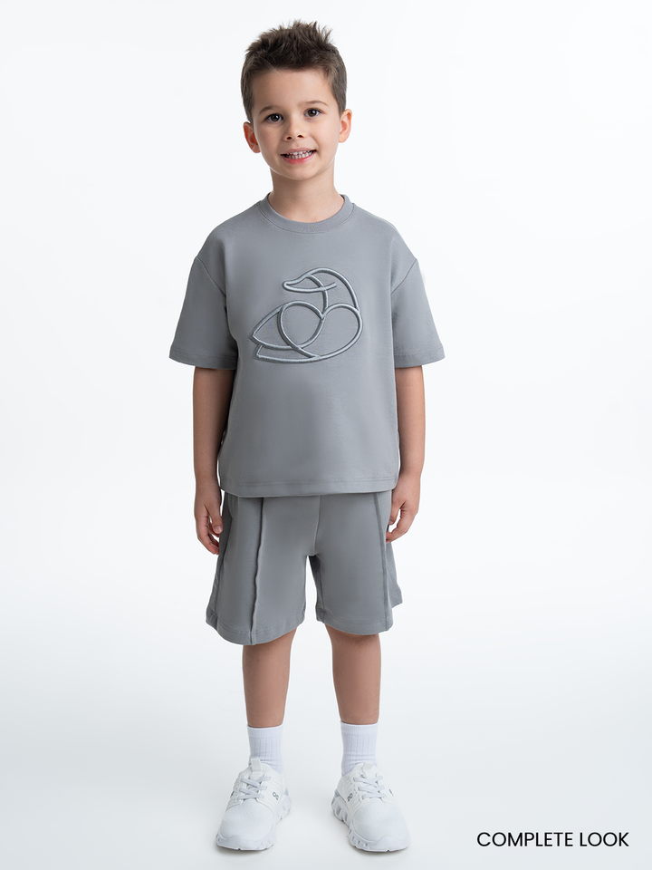 Kids OS Cotton T-Shirt with 3D Embroidery