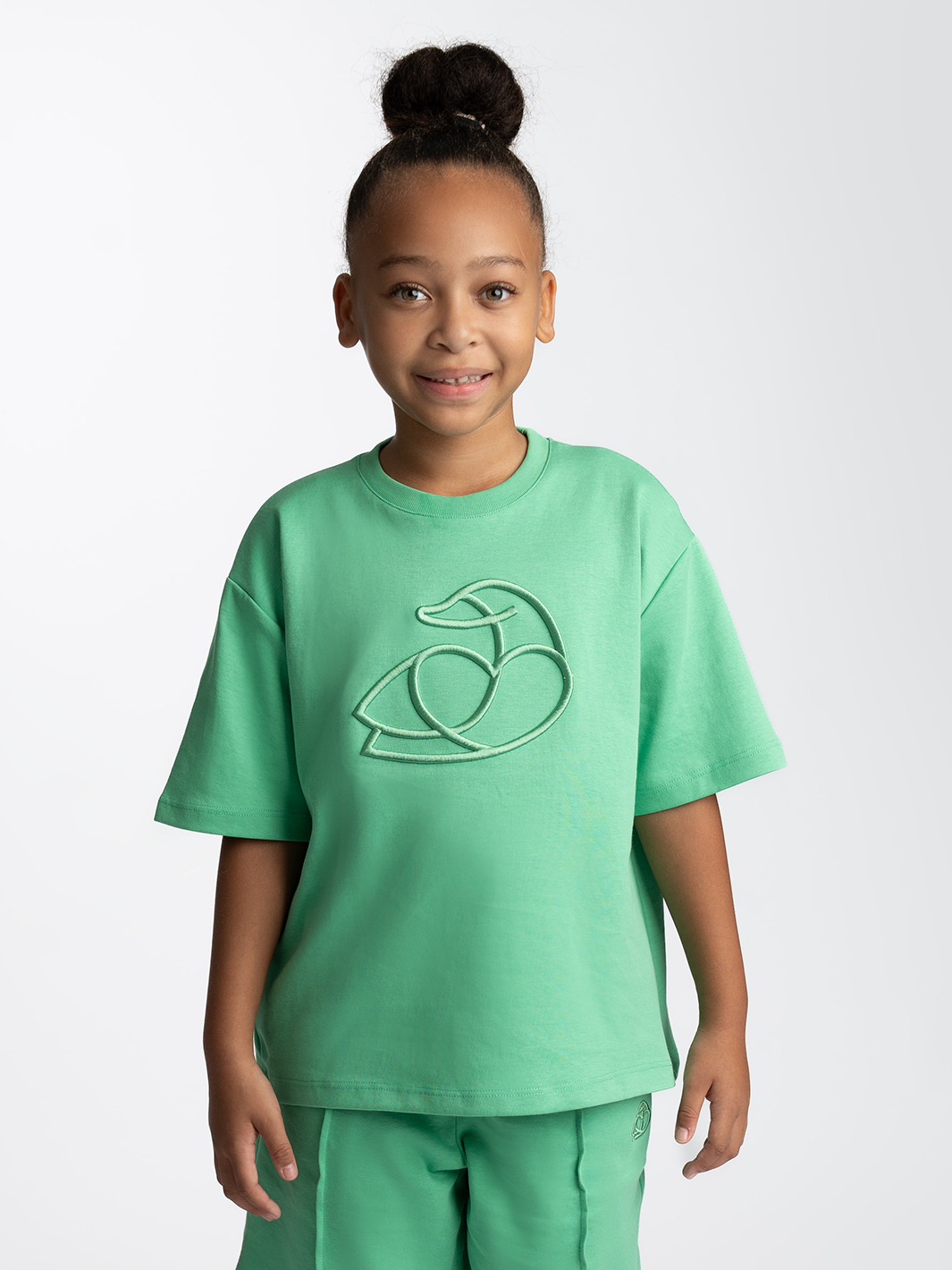 Kids OS Cotton T-Shirt with 3D Embroidery