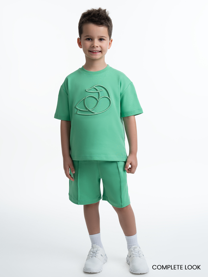 Kids OS Cotton T-Shirt with 3D Embroidery