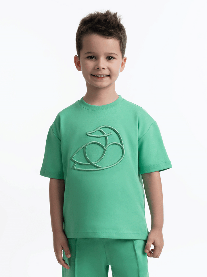 Kids OS Cotton T-Shirt with 3D Embroidery