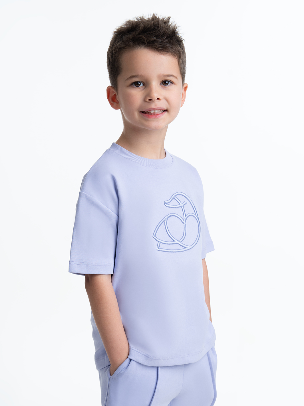 Kids OS Cotton T-Shirt with 3D Embroidery