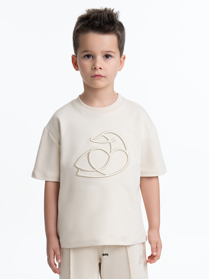 Kids OS Cotton T-Shirt with 3D Embroidery