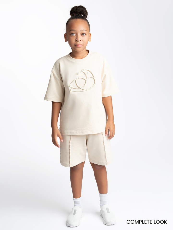 Kids OS Cotton T-Shirt with 3D Embroidery