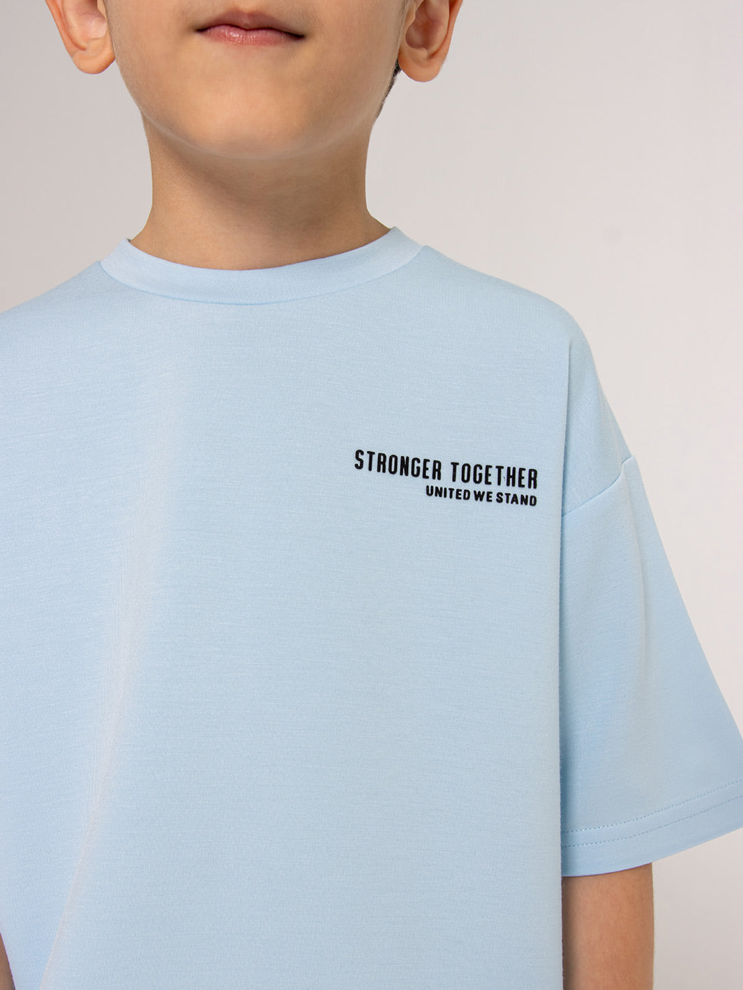 Kids Oversized Light Breathable T-Shirt - Stronger Together