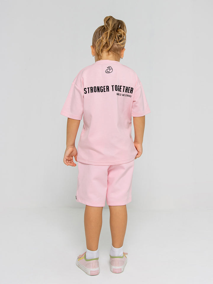 Kids Oversized Light Breathable T-Shirt - Stronger Together