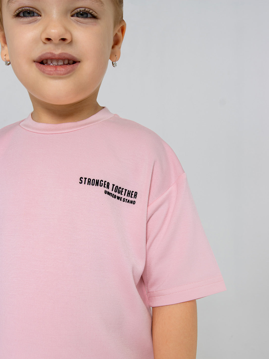 Kids Oversized Light Breathable T-Shirt - Stronger Together