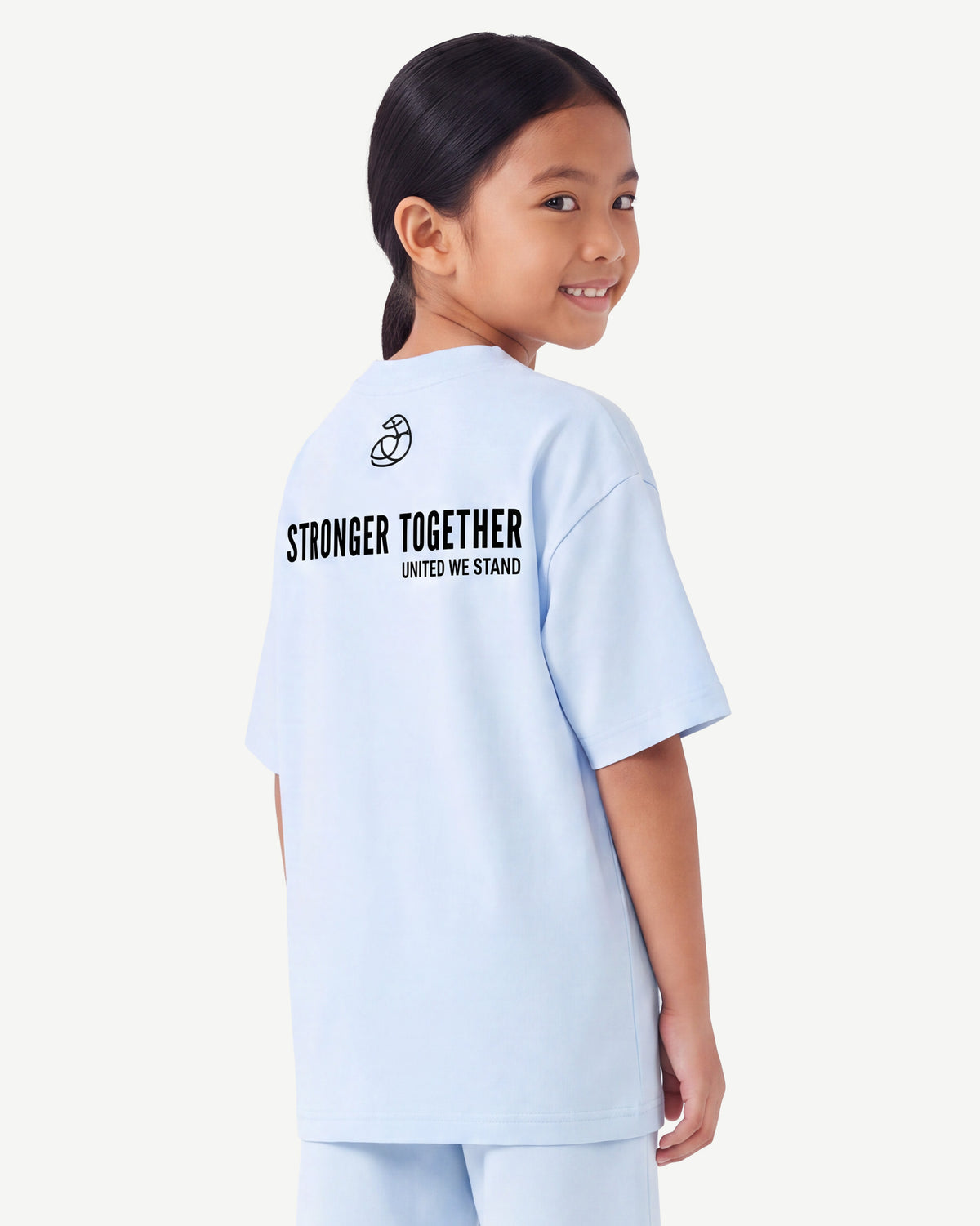 Kids Oversized Light Breathable T-Shirt - Stronger Together