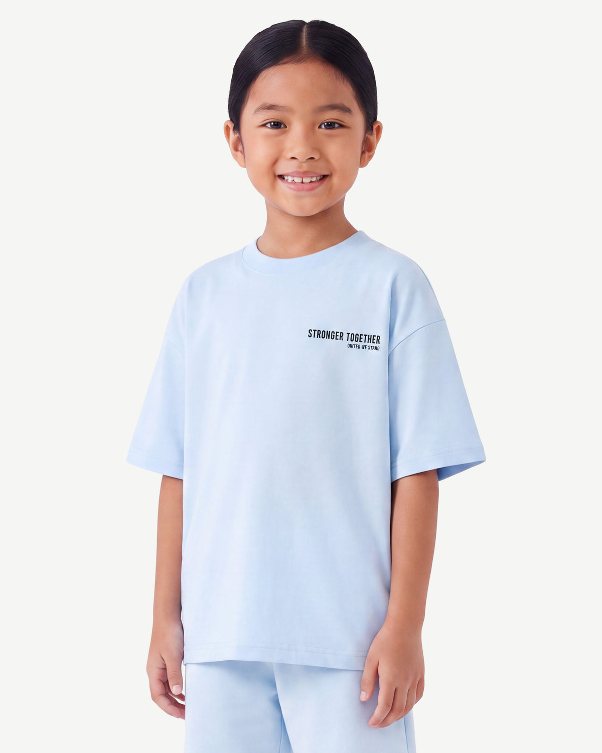 Kids Oversized Light Breathable T-Shirt - Stronger Together