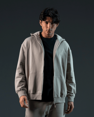 Embroidered Classic Full Zip Men Hoodie
