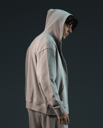 Embroidered Classic Full Zip Men Hoodie