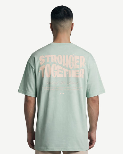 Men Oversized Stronger Together Graphic Tee