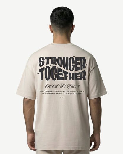 Men Oversized Stronger Together Graphic Tee