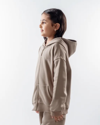 Embroidered Classic Full Zip Kids  Hoodie