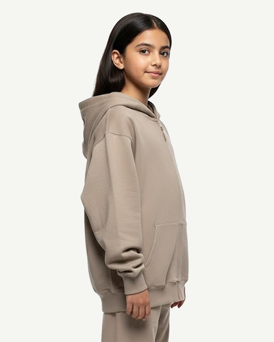 Embroidered Classic Full Zip Kids  Hoodie