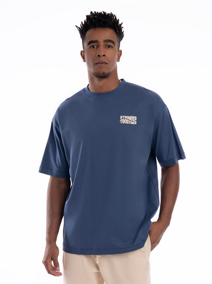 Men Oversized Stronger Together Graphic Tee