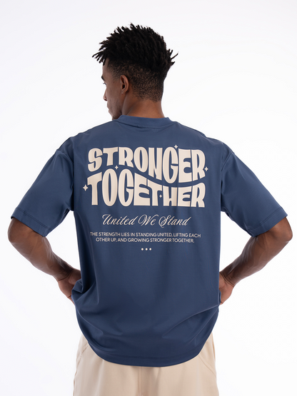 Men Oversized Stronger Together Graphic Tee