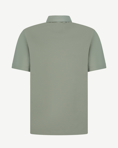 Half-Zip Textured Polo Shirt