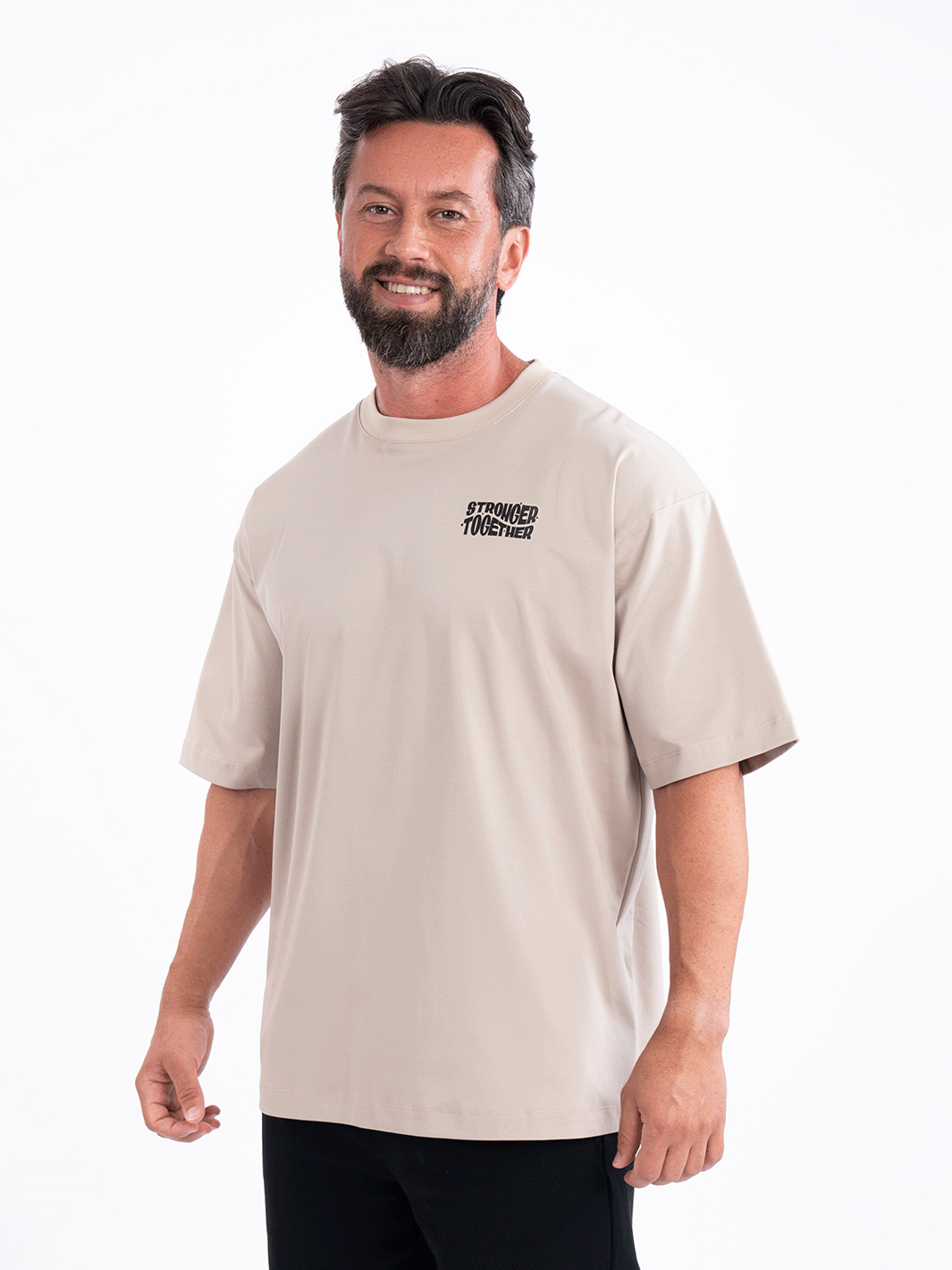 Men Oversized Stronger Together Graphic Tee