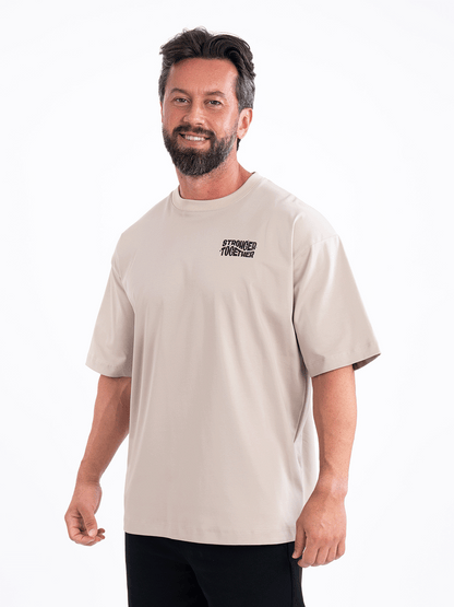 Men Oversized Stronger Together Graphic Tee