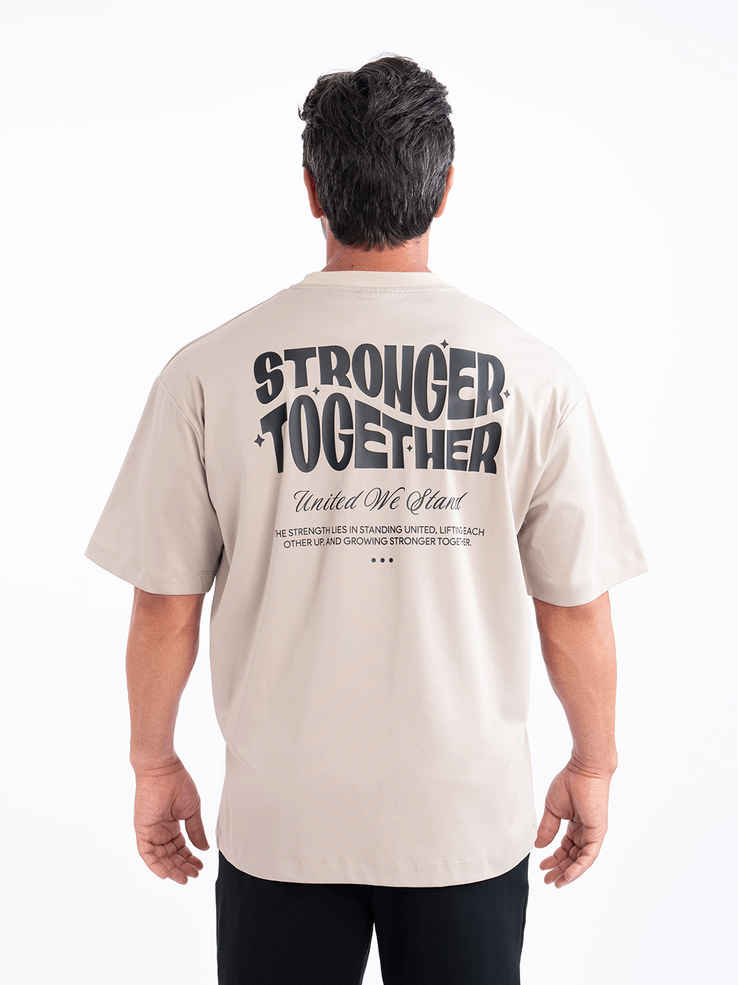 Men Oversized Stronger Together Graphic Tee