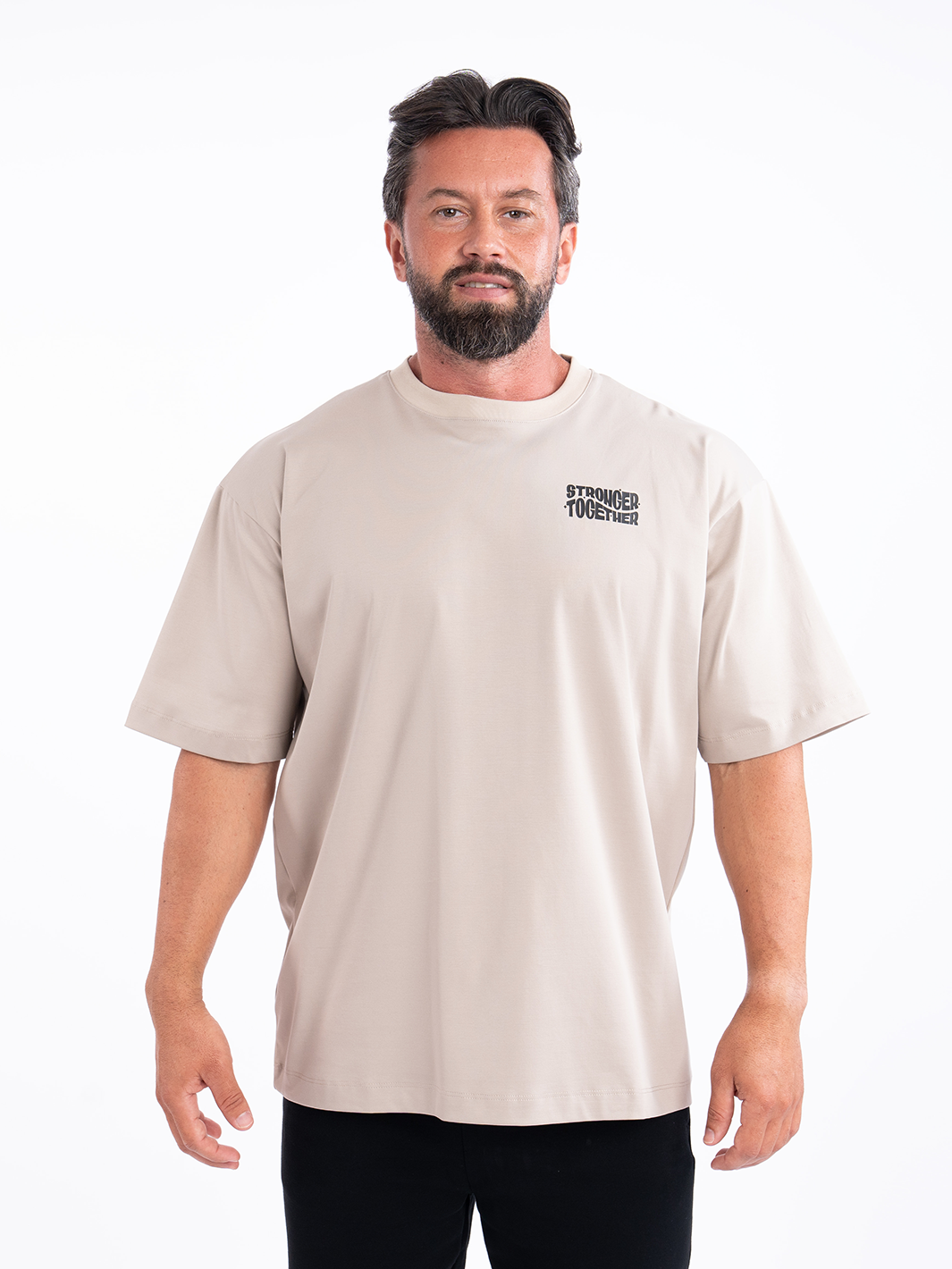 Men Oversized Stronger Together Graphic Tee