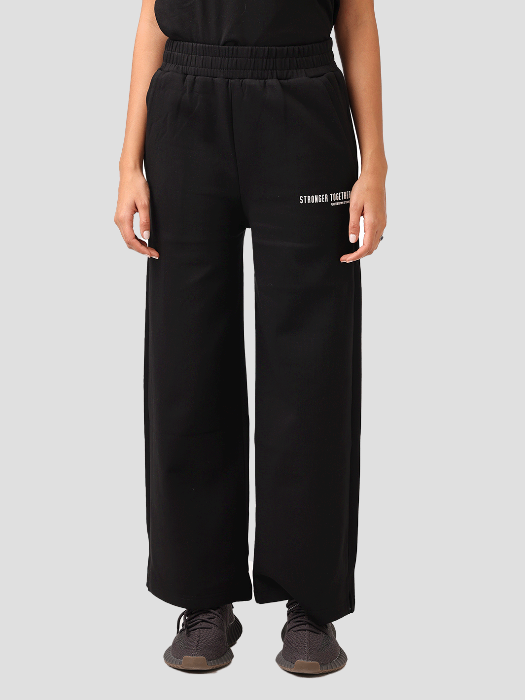 Women Wide High Waist Light Beige Pants