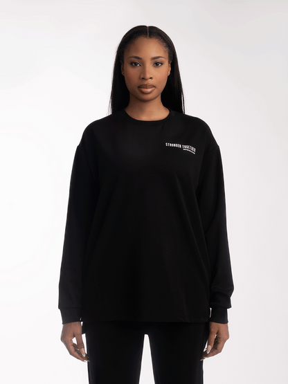 Women Oversized Long Sleeves Contrast Print