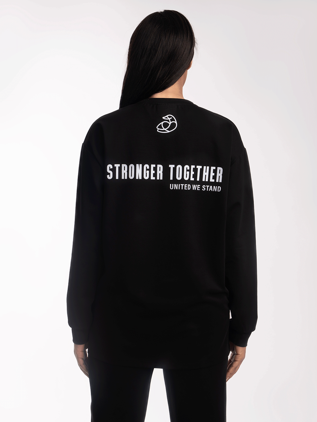 Women Oversized Long Sleeves Contrast Print