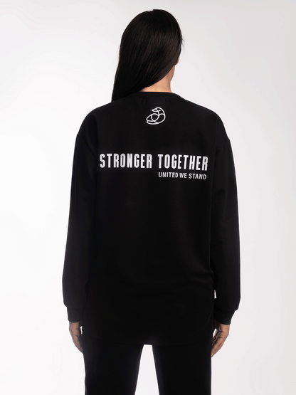 Women Oversized Long Sleeves Contrast Print