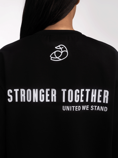 Women Oversized Long Sleeves Contrast Print