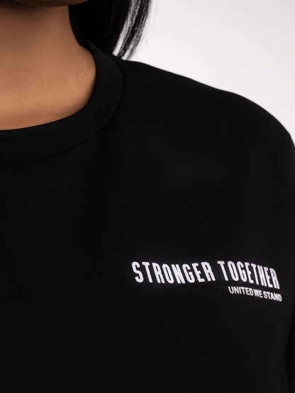 Women Oversized Long Sleeves Contrast Print