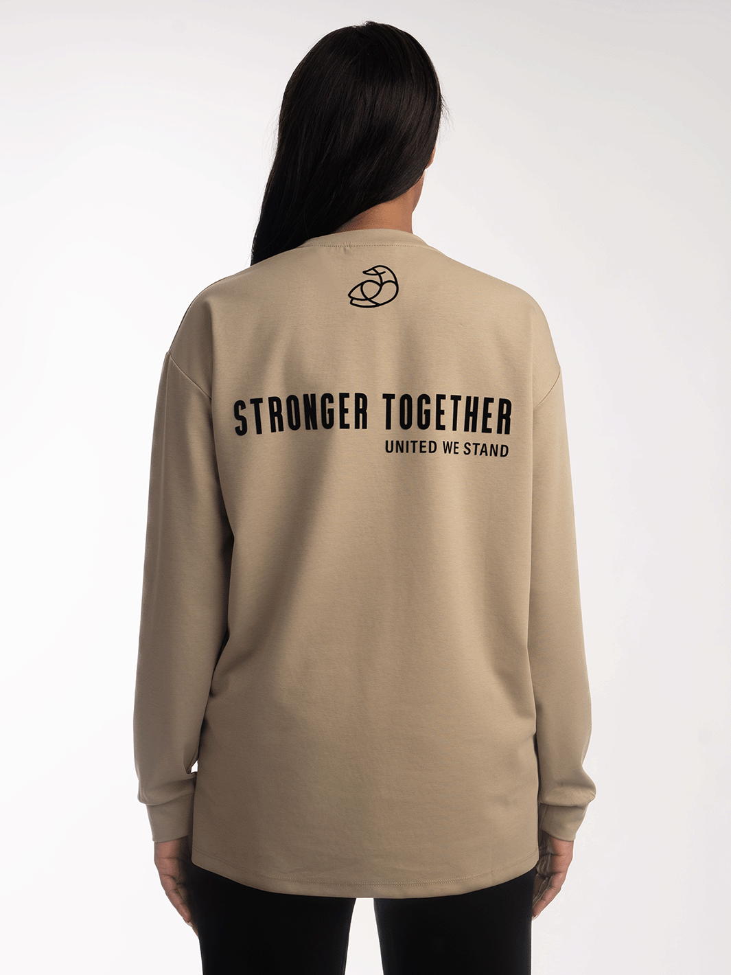 Women Oversized Long Sleeves Contrast Print