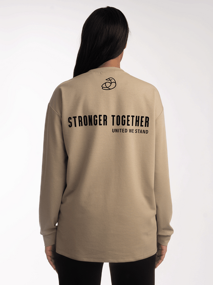 Women Oversized Long Sleeves Contrast Print