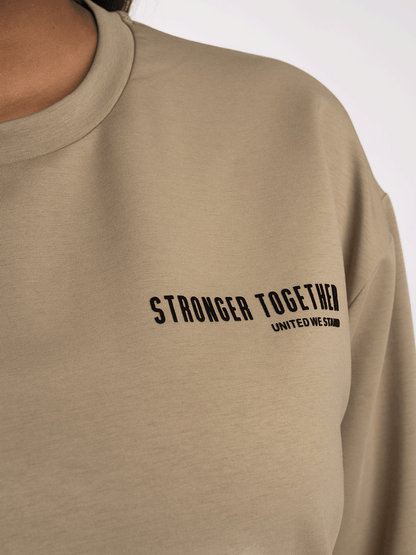 Women Oversized Long Sleeves Contrast Print