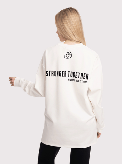 Women Oversized Long Sleeves Contrast Print