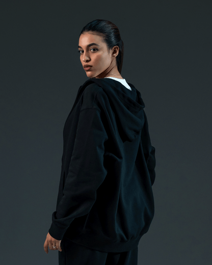 Embroidered Classic Full Zip Women Hoodie