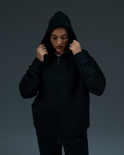 Embroidered Classic Full Zip Women Hoodie