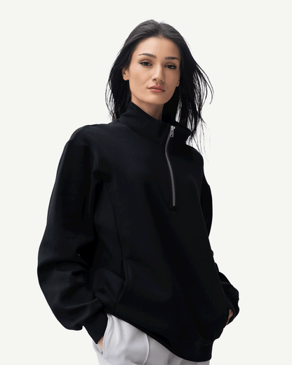Half Zip Women Sweatshirt
